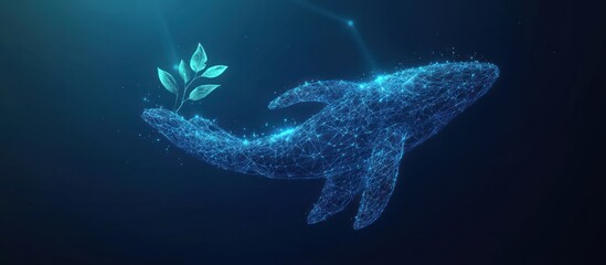 Whale Holding a Plant: A Digital Representation of Sustainability
