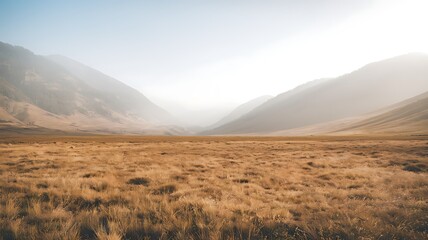 Fototapeta premium Serene Mountain Valley at Dawn