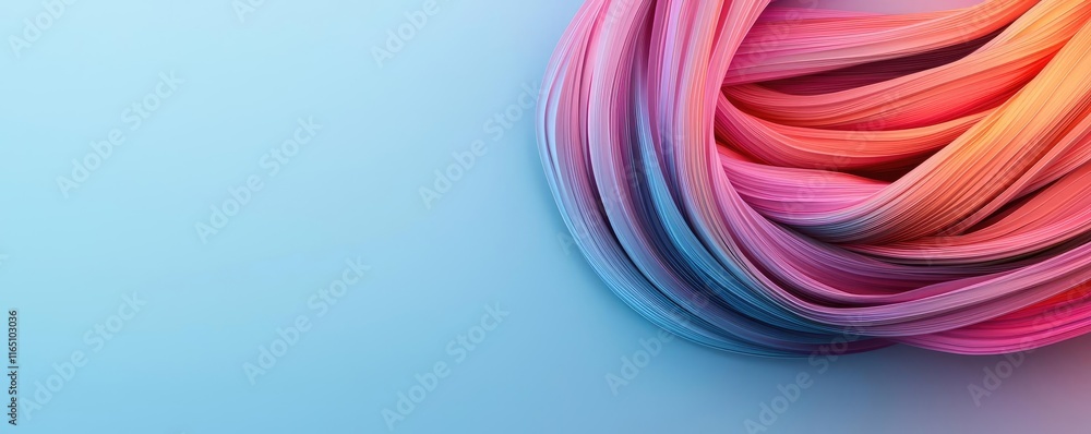 Poster circles abstract background concept. colorful ribbons swirl together in a vibrant gradient against a