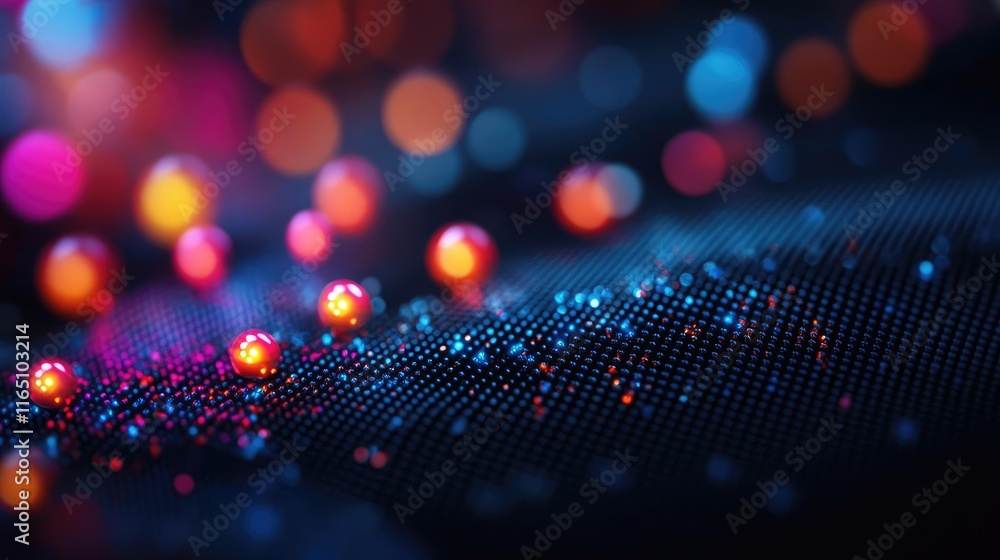 Poster cosmic abstract background idea. colorful abstract background with glowing lights and vibrant textur