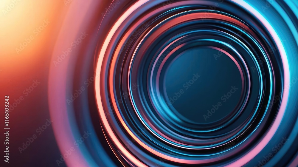 Poster Circles abstract background concept. Abstract circular design with vibrant colors and smooth gradients, ideal for backgrounds.