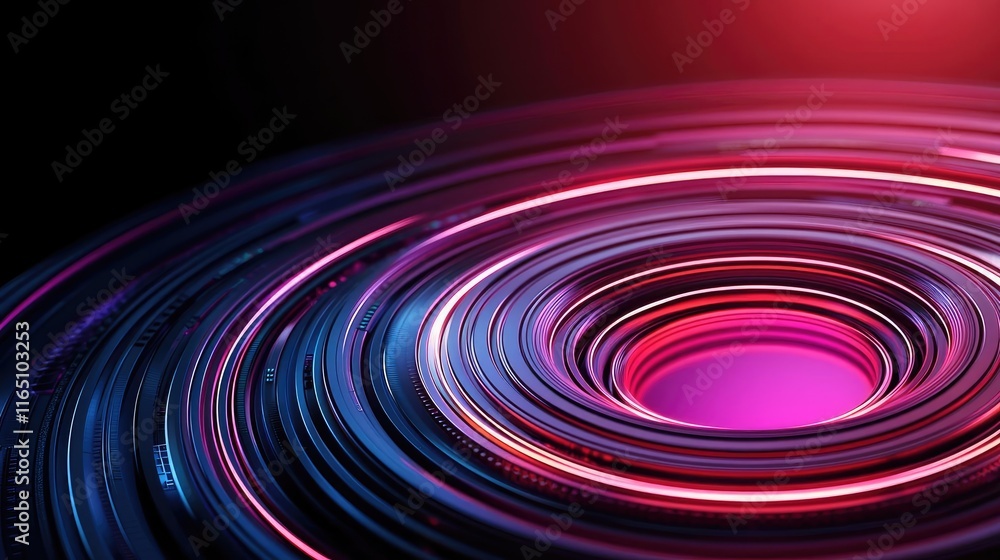 Poster circles abstract background concept. colorful abstract spiral pattern with vibrant hues and smooth c