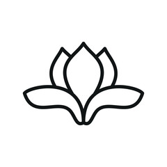 Magnolia Flower Icon features a soft and elegant design, perfect for representing natural beauty, sophisticated decor, or botanical-inspired branding