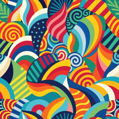 Abstract colorful seamless pattern background vector
