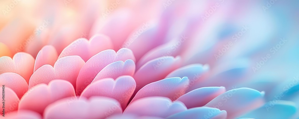 Poster circles abstract background concept. delicate petals with soft gradient shades of pink and blue, cre