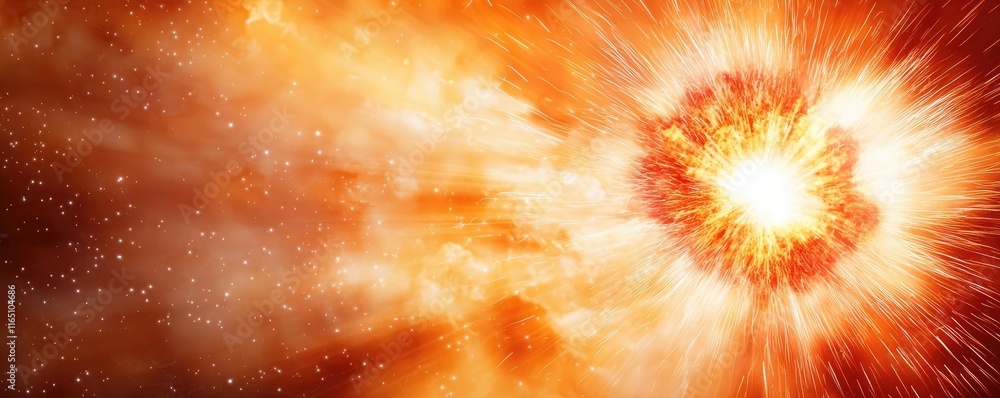 Poster fireworks abstract background idea. a vibrant explosion of cosmic energy illuminating the vastness o