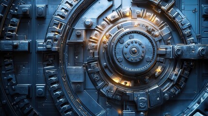 Sleek Metal Industrial Background with Intricate Surface Details