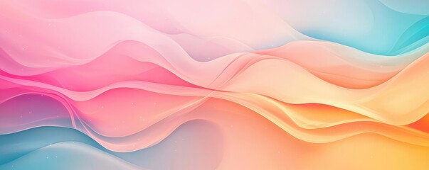Obraz premium Cosmic abstract background idea. Abstract colorful waves in soft pastel hues for creative designs and backgrounds.