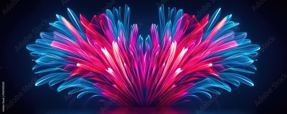 Fototapete Fireworks abstract background idea. Vibrant abstract artwork with dynamic colors and fluid shapes creating a mesmerizing effect.