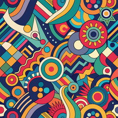 Abstract colorful seamless pattern background vector