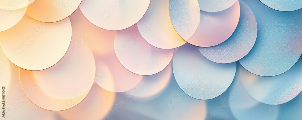 Aufkleber Circles abstract background concept. Abstract colorful circles creating a soft, artistic background for design projects.