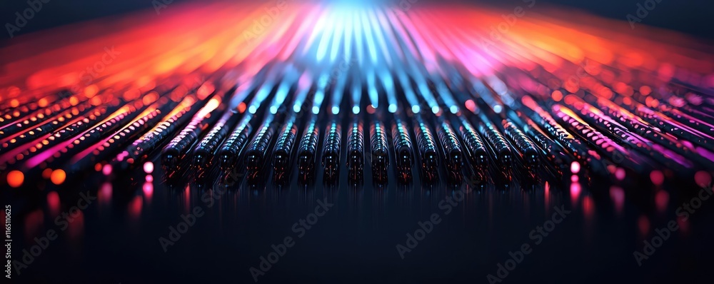 Aufkleber fireworks abstract background idea. vibrant abstract technology art showcasing colorful light patter
