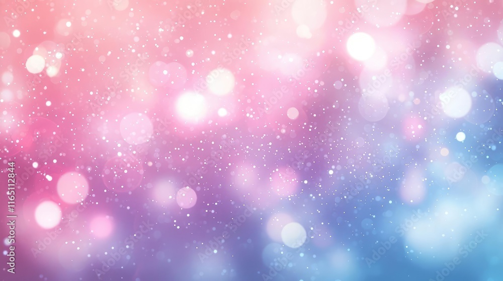 Poster cosmic abstract background idea. a dreamy bokeh background featuring soft pink and blue hues with sh