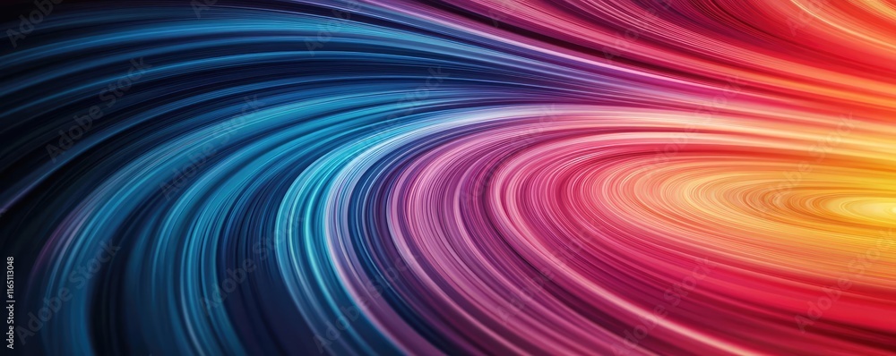 Poster Cosmic abstract background idea. Vibrant flowing colors create a dynamic wave of energy and motion for visual elements.