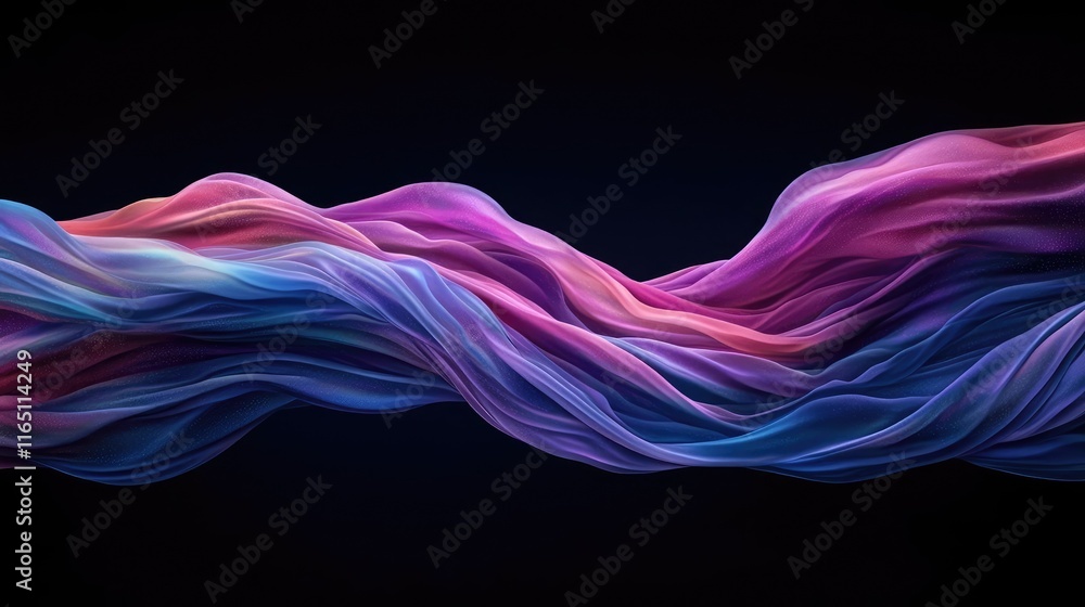Aufkleber Cosmic abstract background idea. Abstract flowing waves in vibrant colors, creating a dynamic visual effect.
