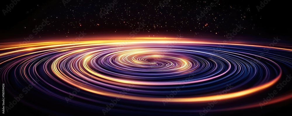 Aufkleber Cosmic abstract background idea. A mesmerizing abstract image of swirling cosmic light patterns in space.