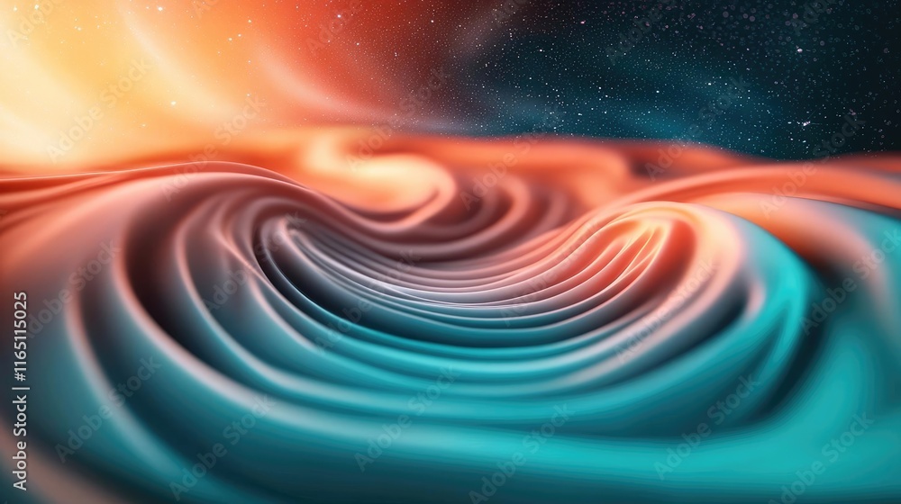 Poster cosmic abstract background idea. abstract, colorful waves blend seamlessly, evoking fluid motion in 