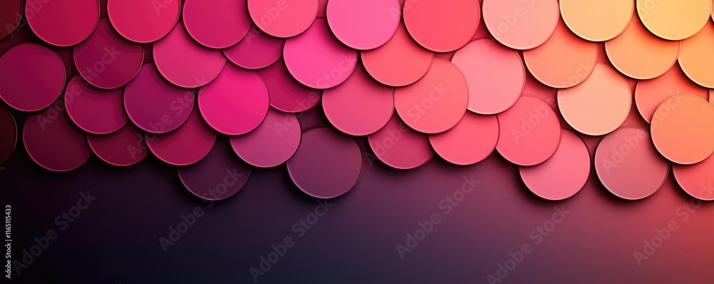 Poster Circles abstract background concept. Colorful layered circles creating a vibrant abstract background for design purposes.