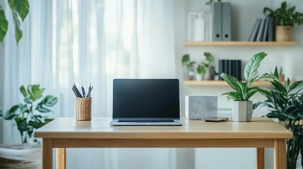 Minimalist Office Space with Neutral Tones