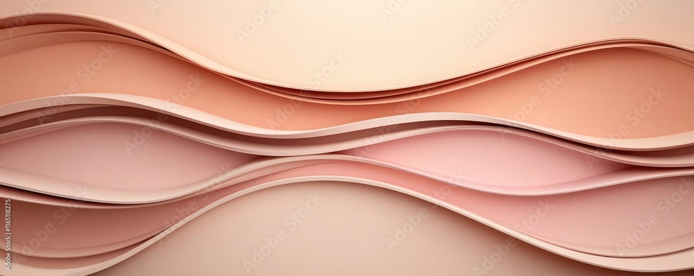 Poster Circles abstract background concept. Abstract waves in soft tones create a modern design for creative projects.