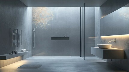 Modern Bathroom with Elegant Glass Shower