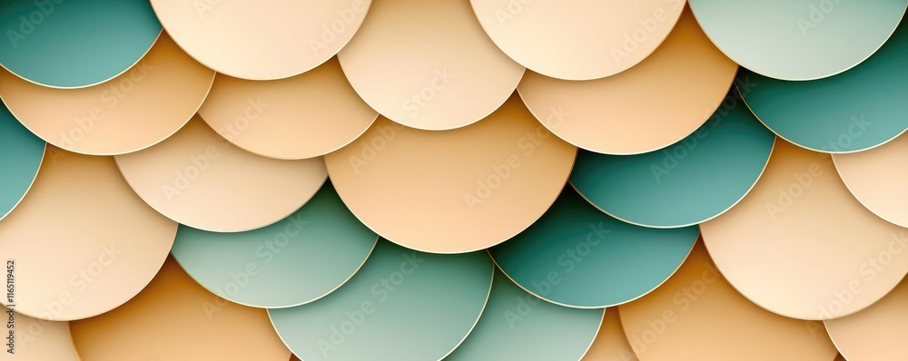 Poster Circles abstract background concept. Colorful abstract background with layered circular patterns in soft hues.