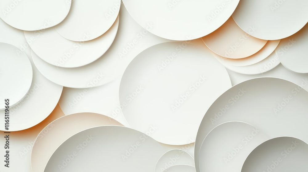 Poster Circles abstract background concept. Abstract design featuring layered circles in soft tones, perfect for modern backgrounds.