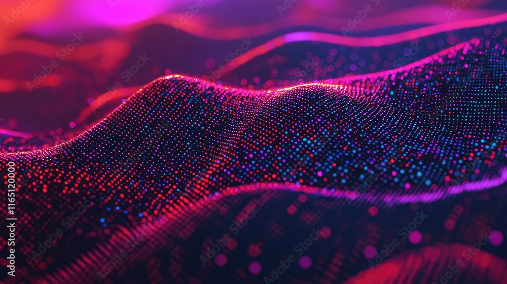 Aufkleber Fireworks abstract background idea. Vibrant abstract waves with colorful light, creating a dynamic visual experience.