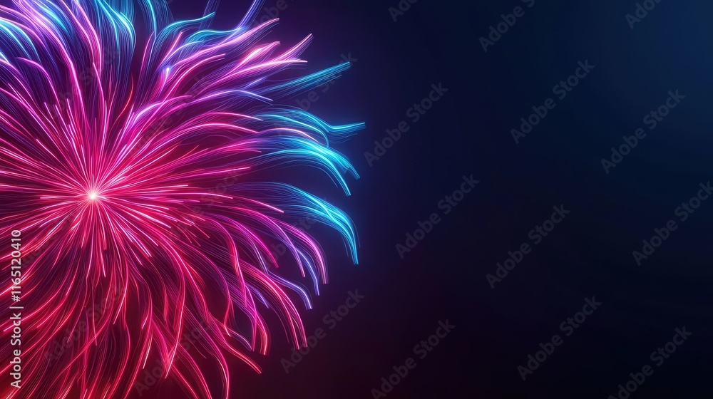 Poster fireworks abstract background idea. vibrant fireworks display illuminating the night sky in dazzling