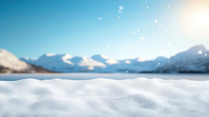 Obraz premium Serene Winter Landscape with Snowy Mountains