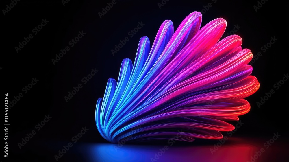 Poster fireworks abstract background idea. colorful abstract design with flowing shapes in vibrant pink and