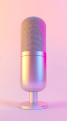 Stunning 3D Microphone Design with Gradient Colors