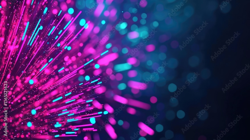 Poster Fireworks abstract background idea. Vibrant explosion of colorful sparks creating a dynamic visual effect.