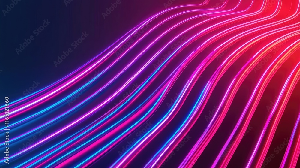 Aufkleber Fireworks abstract background idea. Vibrant abstract lines in pink and blue creating dynamic visual energy.
