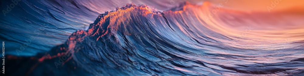 Poster panoramic view of the wave s sandstone layers illuminated by vibrant hues of sunrise, with dynamic t
