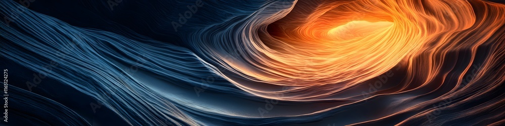 Aufkleber panoramic view of the wave s sandstone ridges illuminated by fiery sunset hues, with intricate patte
