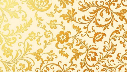 Elegant Gold Floral Design Pattern Background