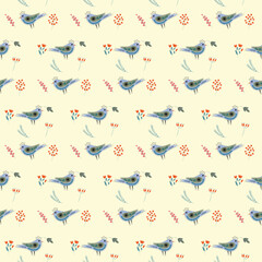 seamless pattern with birds