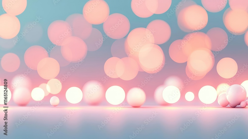 Aufkleber Circles abstract background concept. Abstract blurred bokeh lights creating a dreamy and colorful background.