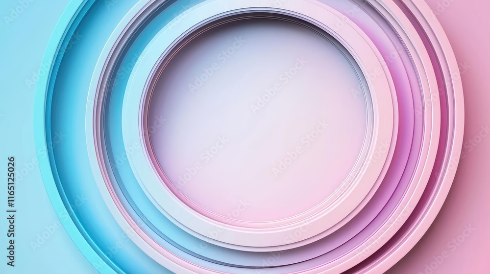Poster circles abstract background concept. abstract rings in soft pastel colors create a modern and vibran