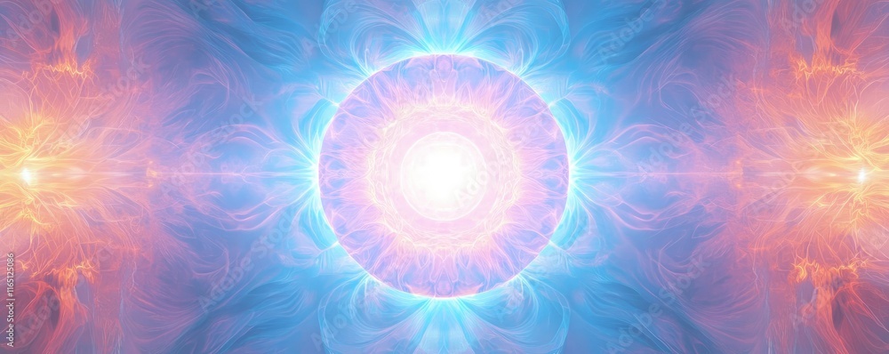 Poster circles abstract background concept. vibrant abstract design representing harmony and inner peace wi