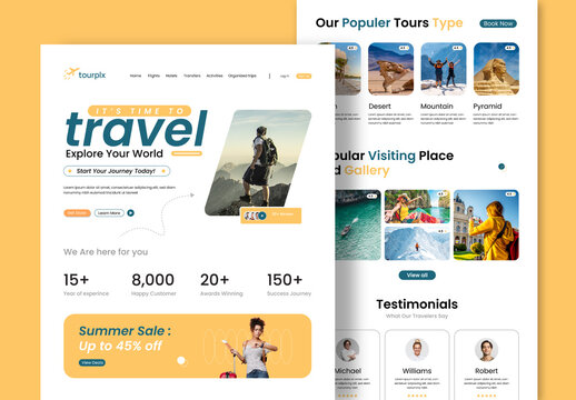 Travel Landing Page Design Template