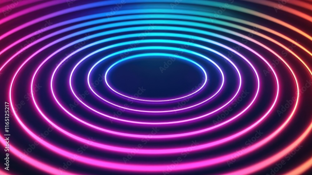 Poster circles abstract background concept. colorful abstract ripple design with vibrant concentric circles
