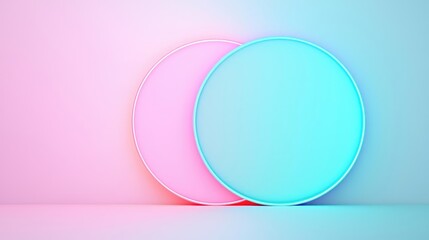 Circles abstract background concept. Minimalist colored circles create a modern and vibrant visual effect.