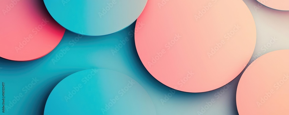 Aufkleber Circles abstract background concept. Colorful abstract circles creating a vibrant and modern background design.