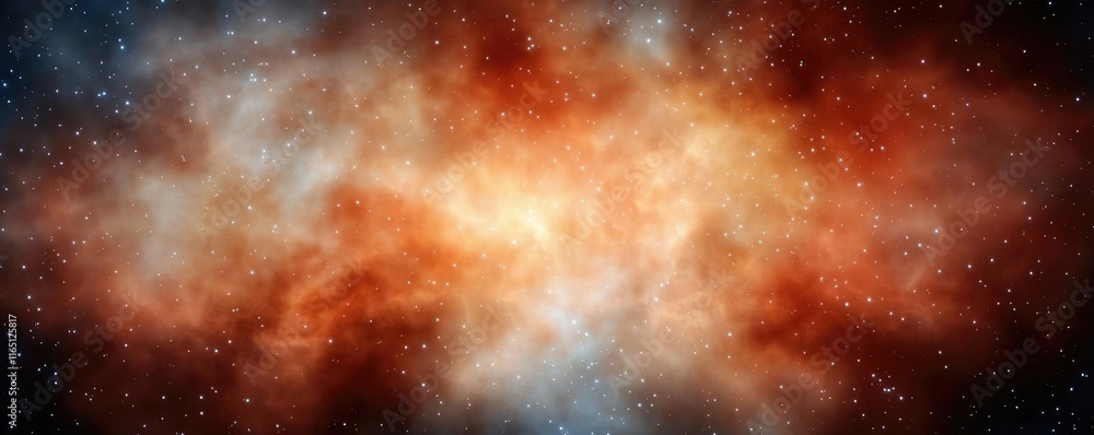 Aufkleber cosmic abstract background idea. a vibrant cosmic nebula with swirling colors in the vastness of spa