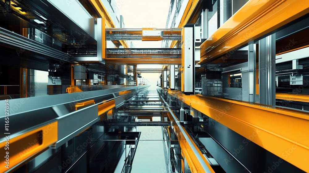 Poster concept of automated material handling in high-tech environment