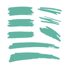 Obraz premium Different hand drawn Grunge brush strokes. Isolated on white background