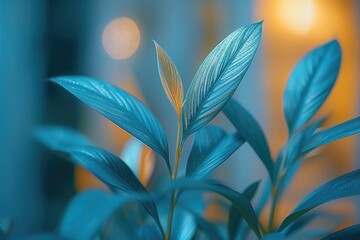 Wallpaper with bold abstract plant elements 32k