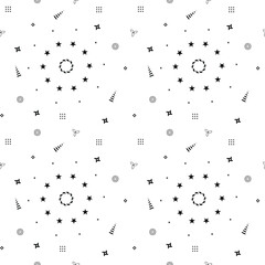 Seamless pattern with geometric shape, black and white colour, modern design stripes background. Vector illustration.